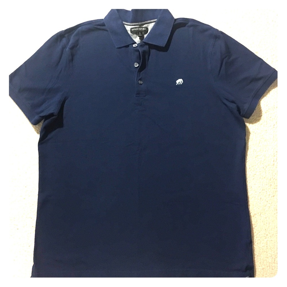 Banana republic Blue and Gray Polo Shirt